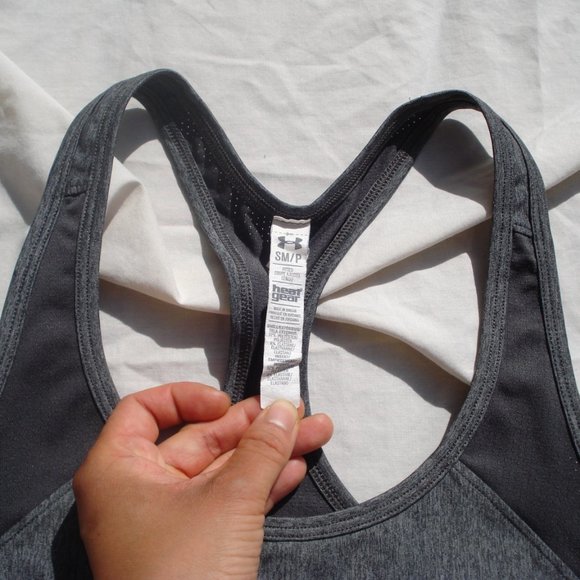 Women's Under Armour Racerback Grey Tank Top - Picture 3 of 4